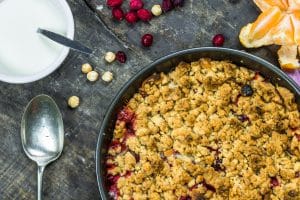 Apple Cranberry Streusel Pie