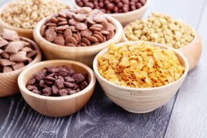 bowl full of various cereals - diet and breakfast